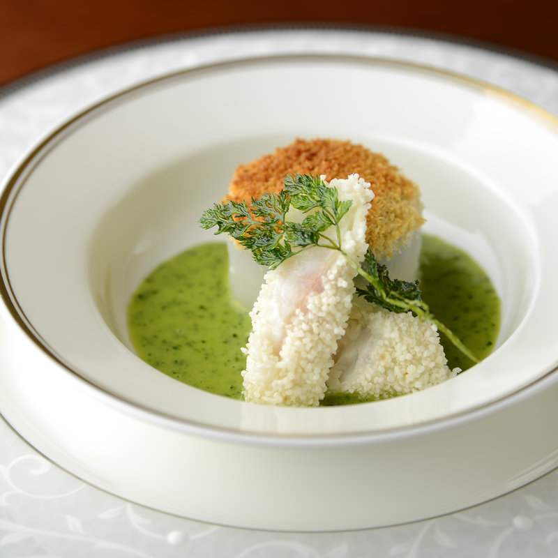 カニのお米揚げ　ホタテのグリル(ichiRyu)