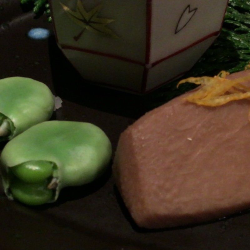 海老芋の含め煮　空豆の塩ゆで添え(霞町三○一ノ一)