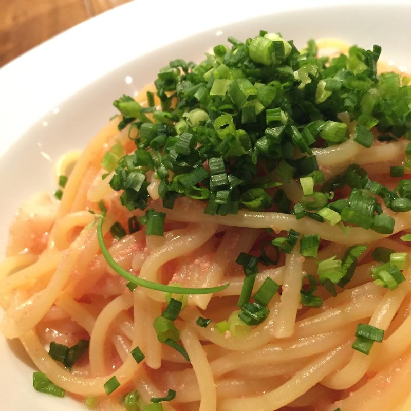 コヤリイカと明太子のパスタ(ワインビストロ Dai)