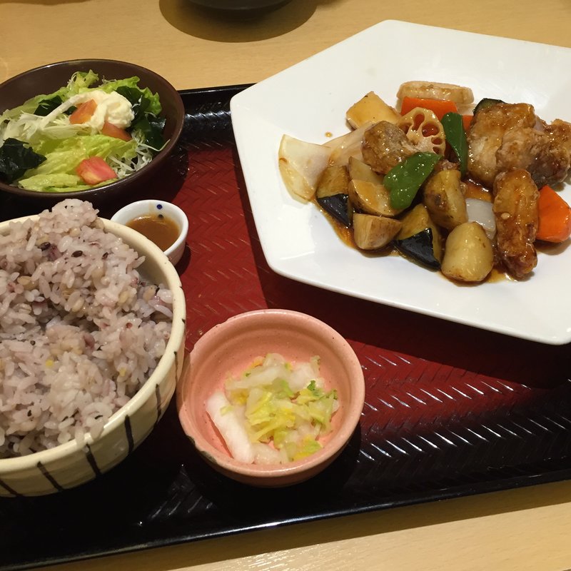 真だらと野菜の黒酢あん定食(大戸屋ごはん処 品川グランパサージュ店)