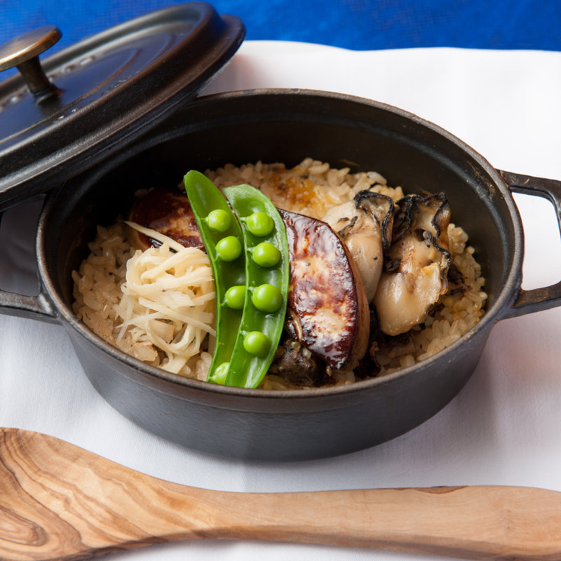 フォアグラと牡蠣の土鍋(Le Temps Serein)