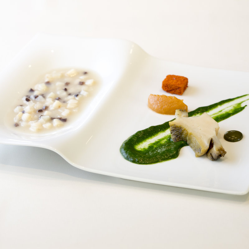 アワビとリゾット(リュミエール 本店)