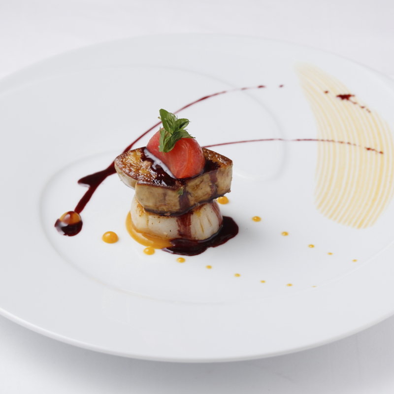 ホタテとフォアグラのロッシーニ(hortensia)