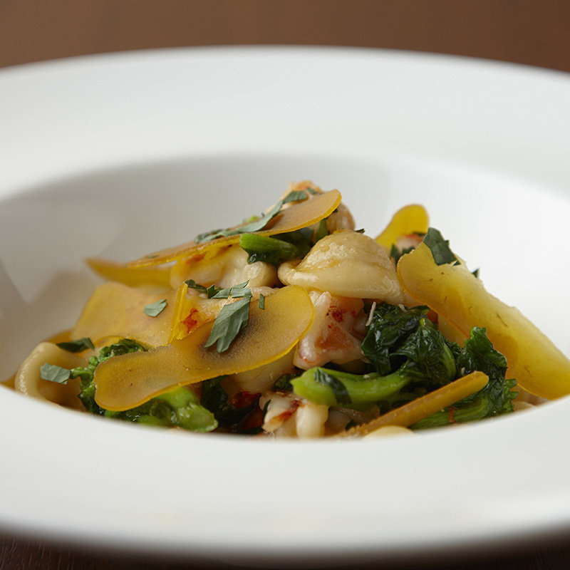 海老とからすみのパスタ(アリアラスカ・マーブルトレ)