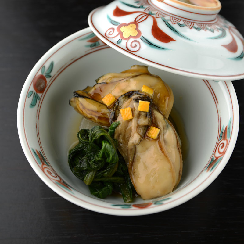 牡蠣のソテー(花山椒 （はなさんしょう）)