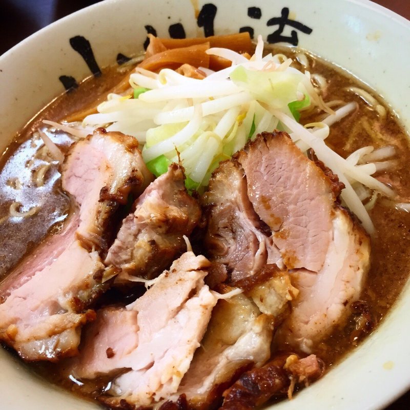 煮干ニンニクらーめん　半ちゃーしゅー（並・中・大盛り）(小川流 二本松店)