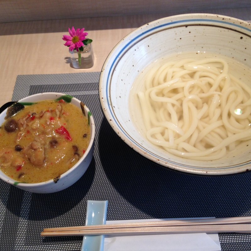 グリーンカレー つけうどん(弓 )