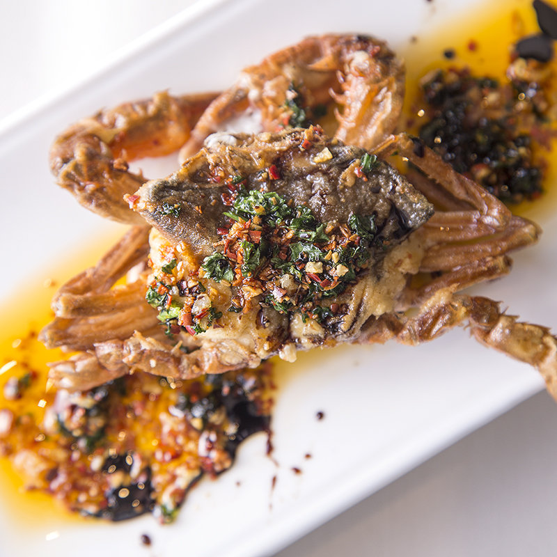 ワタリガニの坦々ソース(クッチーナ いわなが)