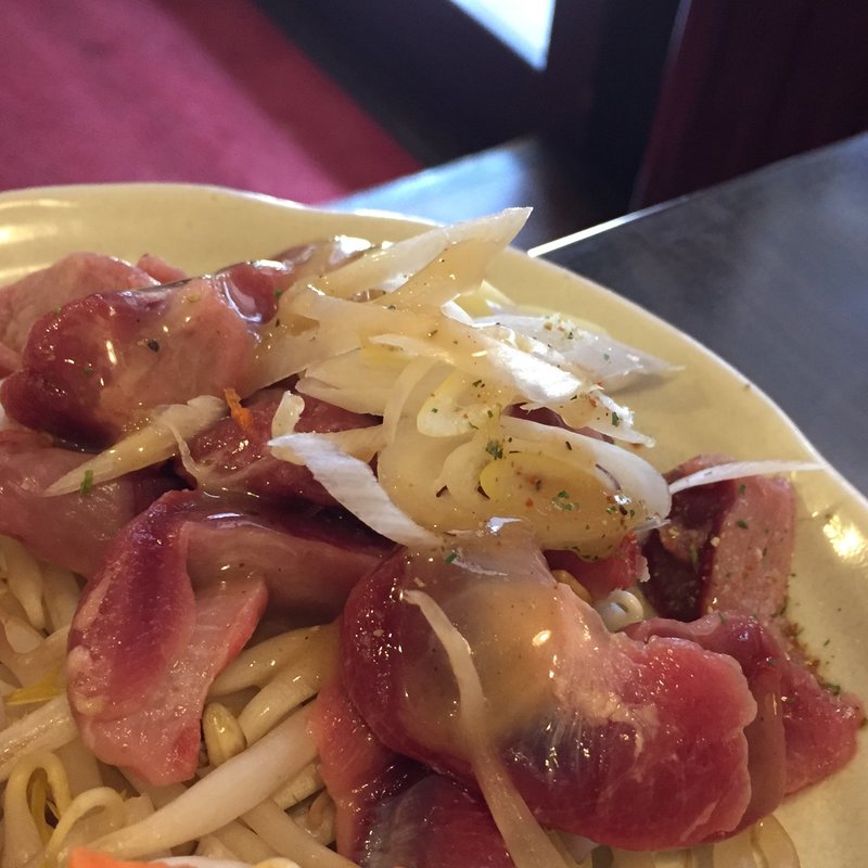 ネギ塩砂肝焼き(月島名物もんじゃ だるま )