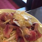 ネギ塩砂肝焼き(月島名物もんじゃ だるま )
