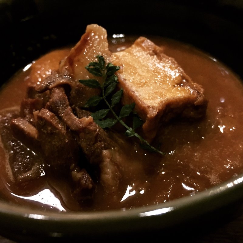 猪の味噌煮込み(むじなや)