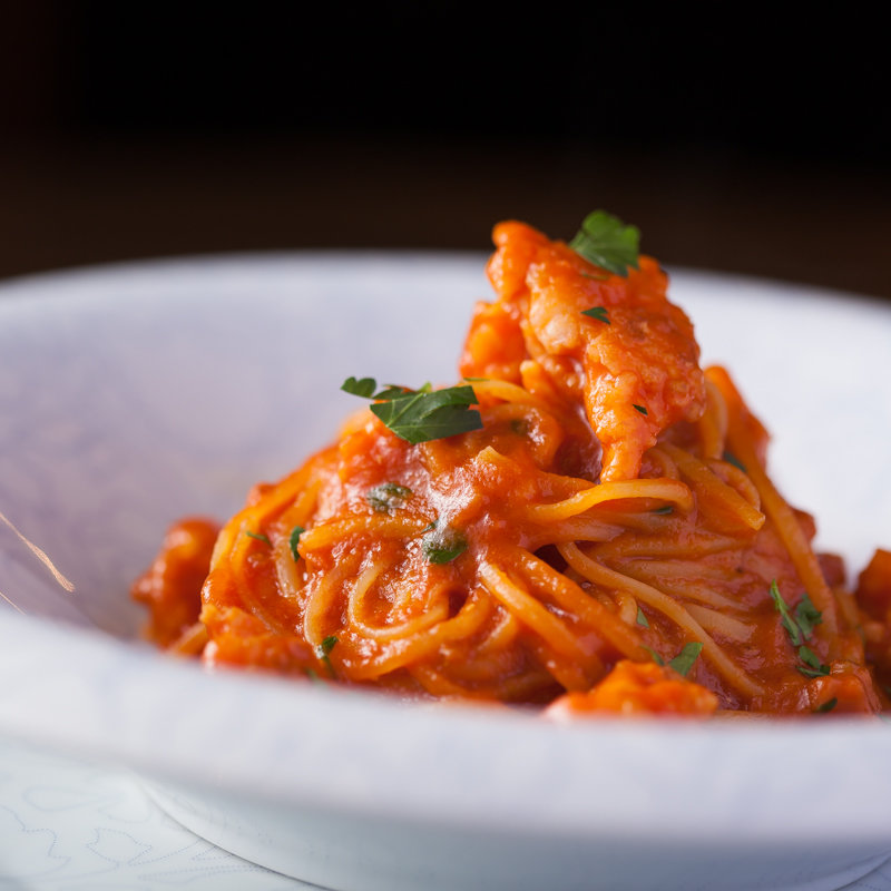 海老のトマトパスタ(オステリア インクローチ （Osteria Incroci）)