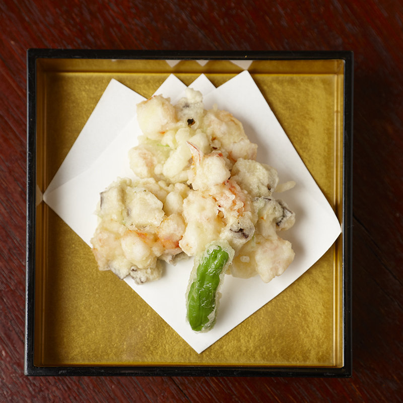 海老のかき揚げ(佳味 光月 （かみ こうげつ）)