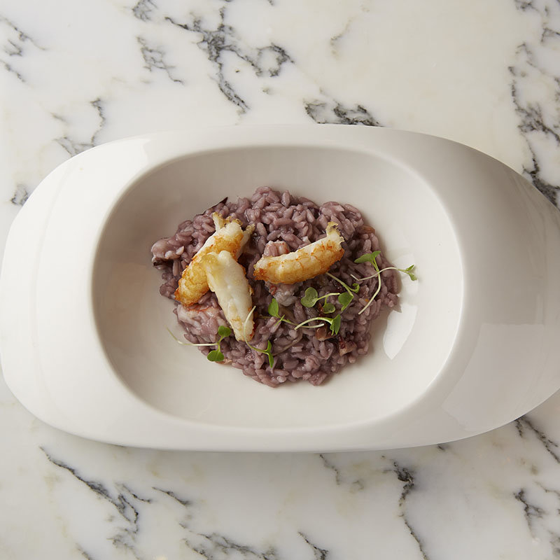 海老のグリル　サフランリゾット(ラ ベデュータ （La Veduta）)