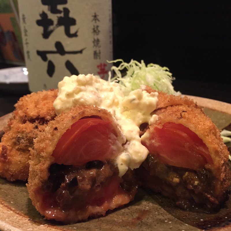 トマトのおいしいフライ(遊食楽酒 舫 人形町店 （ゆうしょくらくしゅ もやい）)