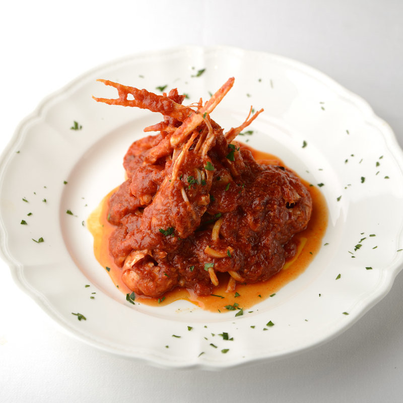 手長海老のトマトパスタ(リストランテ コージ コルディアーレ)