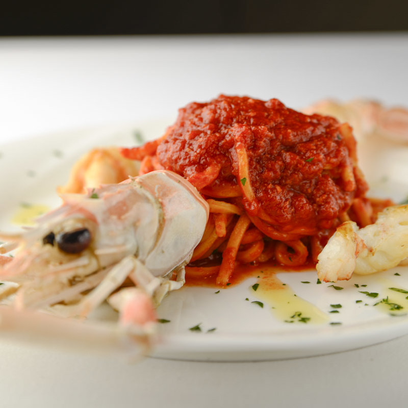 天使の海老のトマトパスタ(リストランテ コージ コルディアーレ)