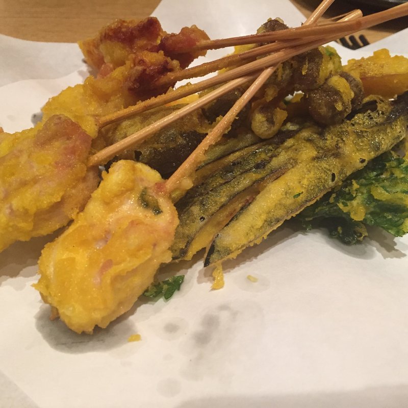 鶏と野菜の金プラ(わら焼き軍鶏六レイクタウン店)