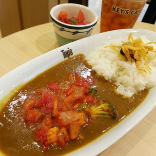 野菜のトマト煮カレー(ランチセット)(Top’s KEY’s CAFÉ イオンレイクタウンkaze店)