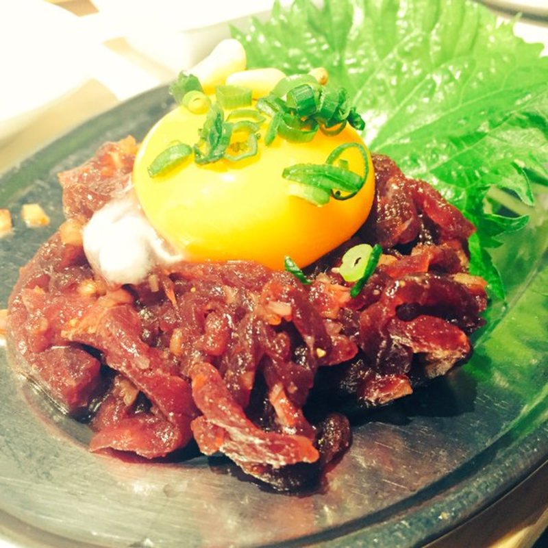 鹿肉のユッケ(ももんじ屋 )