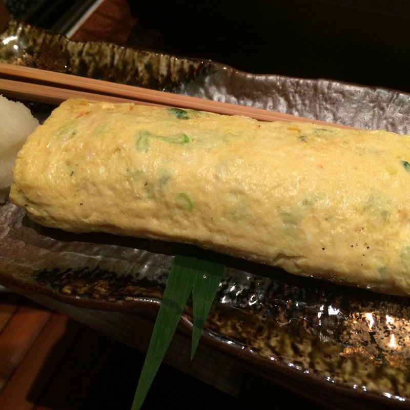 京九条葱たっぷりの出汁巻卵(京町家 新百合ヶ丘店)