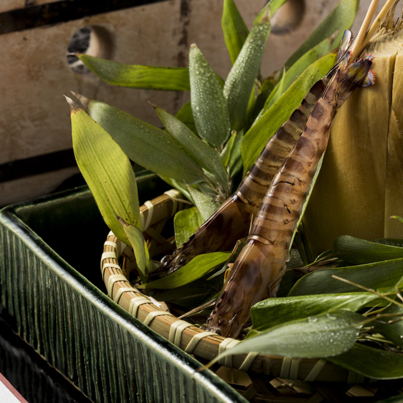 車海老と筍のグリル(観山荘)