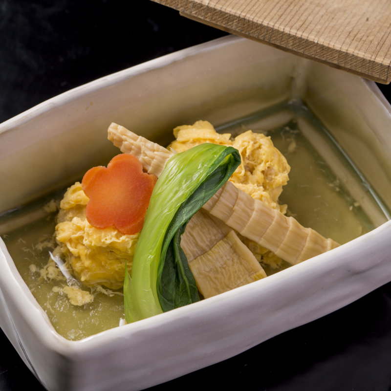 筍と卵のお浸し(観山荘)