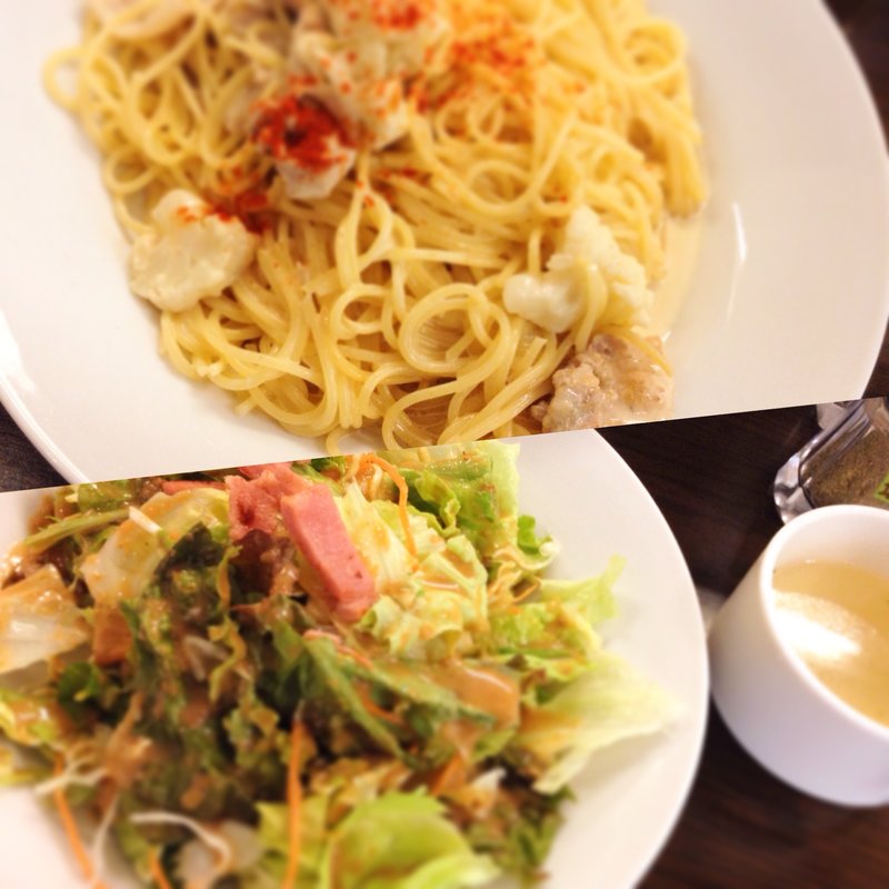 豚肉とカリフラワーのクリームパスタ ランチ(イタリア大衆食堂 堂島グラッチェ 南森町店)