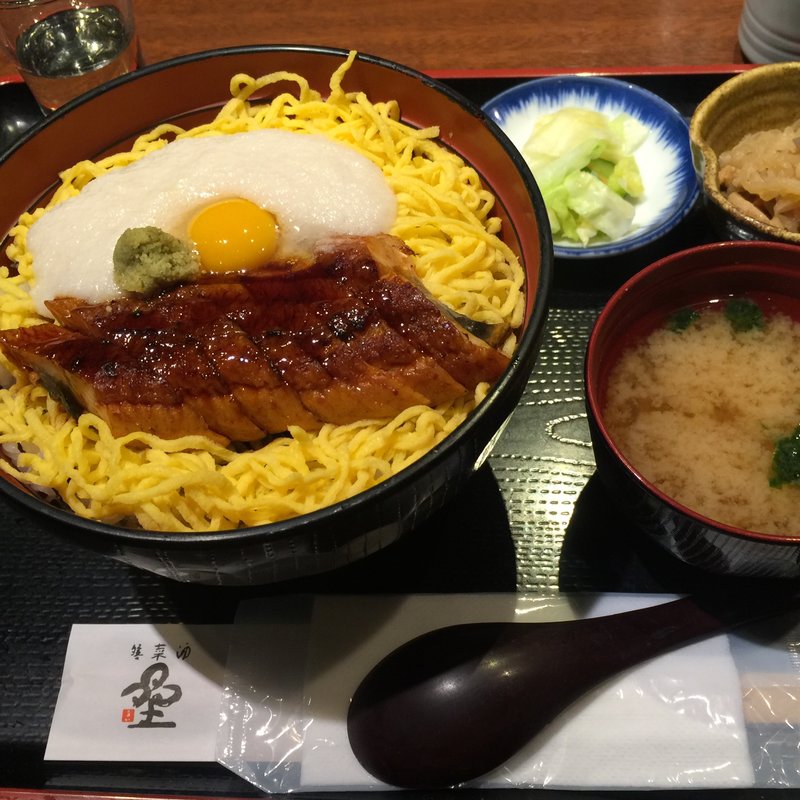 今週の丼ぶり (うなぎ山かけとろろ丼)