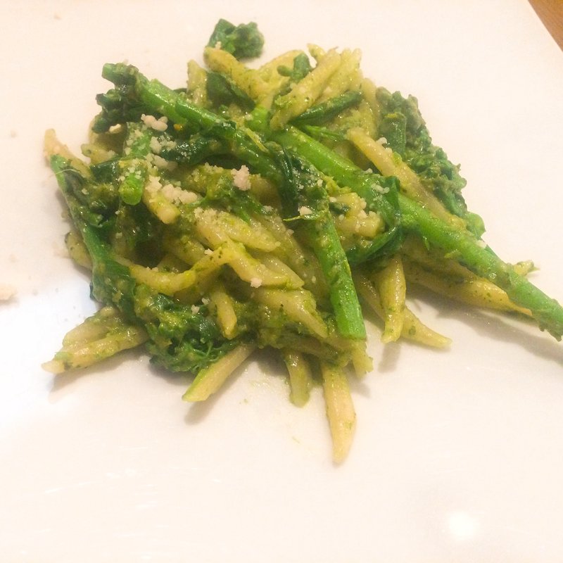 ランチコース パスタ料理(菜花とアンチョビのジェノベーゼソース)(オステリア・イル・カスターニョ （Osteria Il Castagno）)