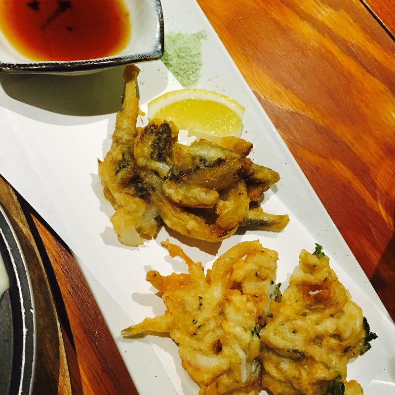 ちあゆと白魚の二種かき揚げ(地酒居酒屋 いち。都立大学)
