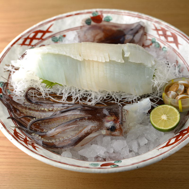 紋甲烏賊の刺身(さかな竹若 築地本店)