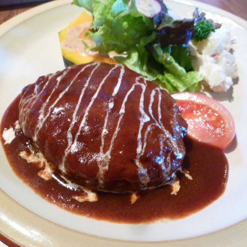 ハンバーグデミグラスソース(cafe soto)