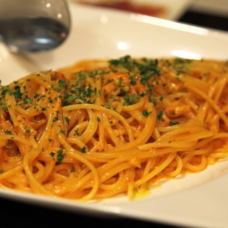 海老のトマトクリームパスタ(然)