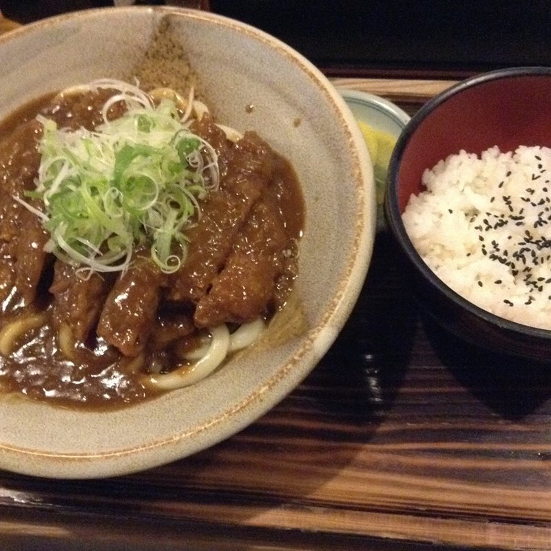 かつカレーうどん(山ちゃんうどん)