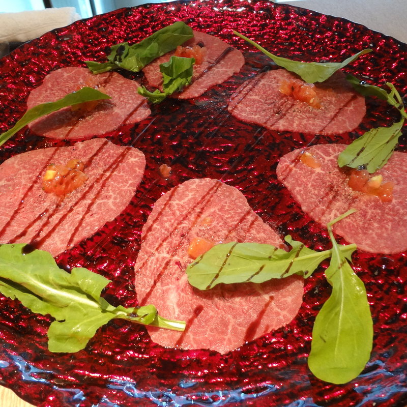 牛もも肉のカルパッチョ(但馬屋 虎ノ門ヒルズ)