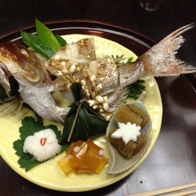 祝鯛の焼き物(料亭 滝川)