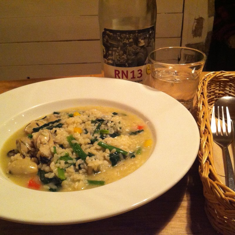ほうれん草と牡蠣のリゾット(cafe PICO)