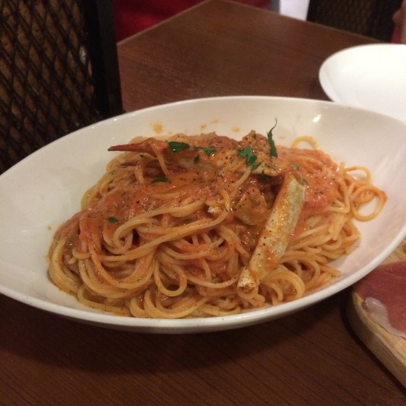 ワタリガニのトマトクリームパスタ(俺のイタリアン)