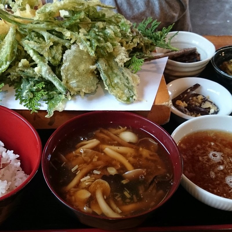 山菜の天婦羅定食(自然屋)