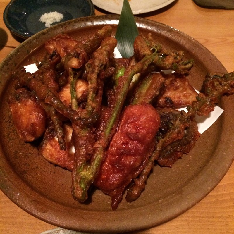 味噌てんぷら(ごはんとお酒と布と糸 fudan)