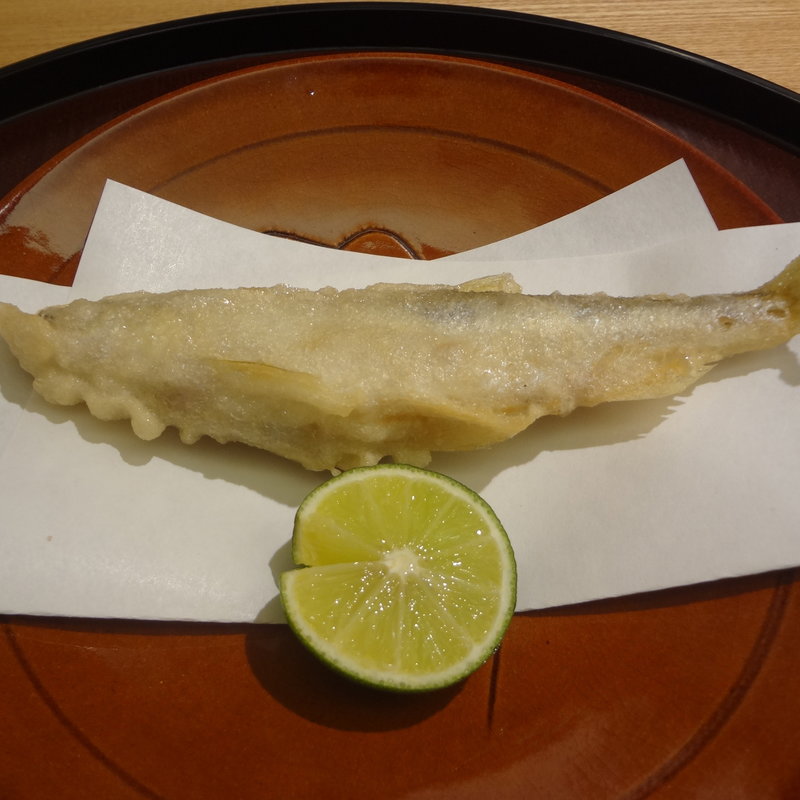 ししゃもの天ぷら(日本料理 太月)