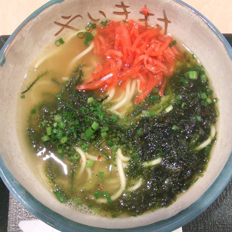 アーサと海ぶどうそば　並(やいま村 石垣空港店)