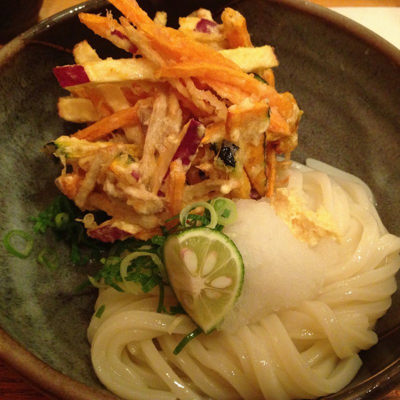 根野菜のかき揚げ天ぶっかけ(冷)(讃也 三宮店)