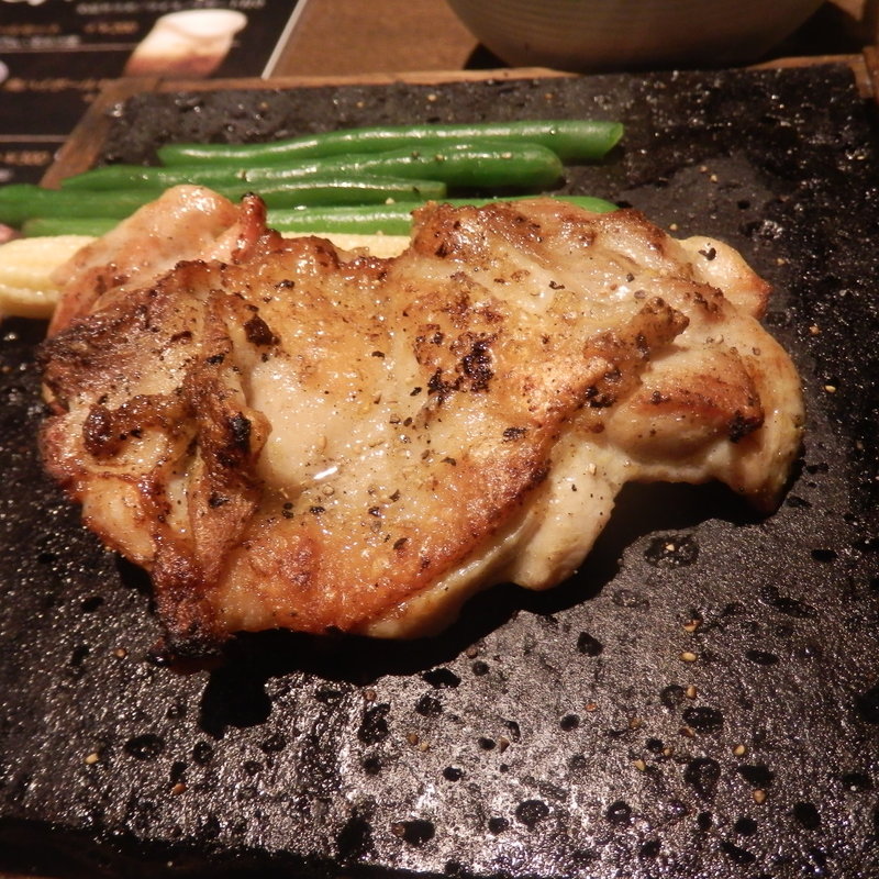 柚子チキンの溶岩焼き(溶岩焼きダイニングbonbori上野広小路店)