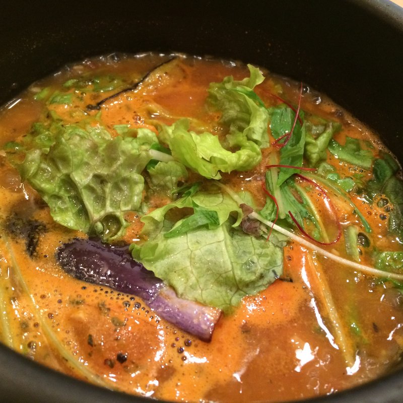 トマト&ナス・スープカレーセット(ブンブカフェ)