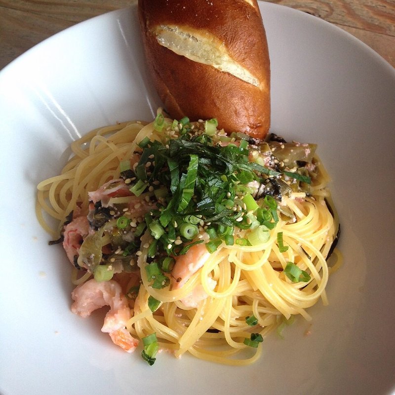 高菜と海老の明太子パスタ(ハンズカフェ)