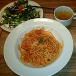 フレッシュモッツァレラとトマトのスパゲティ(atari CAFE＆DINING 渋谷 （アタリ カフェアンドダイニング）)