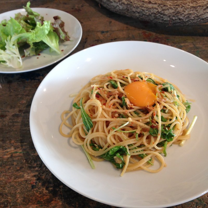 水菜と和凧カルボナーラ(プラトー )