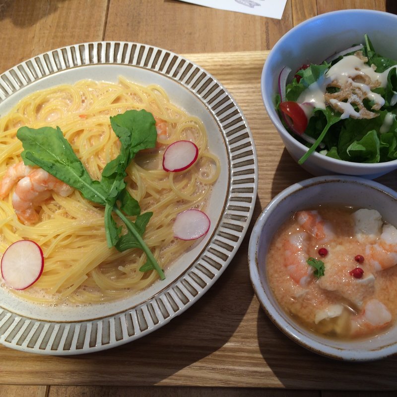 ランチセット・明太子とえびの等入クリームおだし風味(ココノハ 東京スカイツリータウン・ソラマチ店)